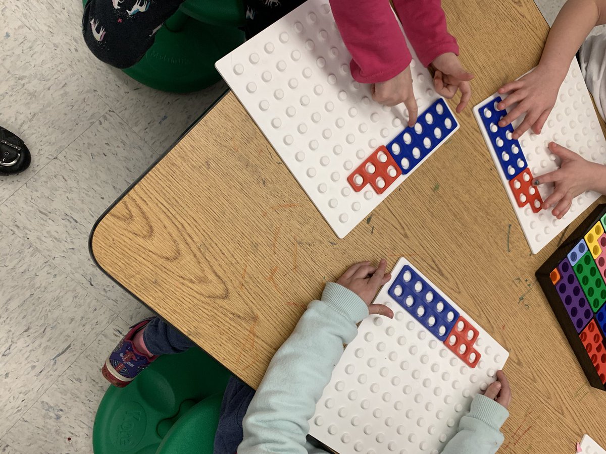 Mrs_Sporer's tweet photo. How many different ways can we build teen numbers?  We’ve found more ways than I can post pictures of!  Digi blocks are our favorite though! #WeLoveMES https://t.co/snMQ0JROFy