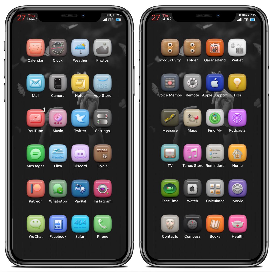 kyawthihaphyo's tweet photo. #Sharp_Box Theme supported iOS 13
-320+ Icons, 2AE, 5badges, 3docks, setting icons. donate USD $3.00 to my paypal https://t.co/vQ7lgq1YcU link to your PayPal mail. Icon request is you using your PayPal email with your donate screenshot to my mail. Android users can use icon png. https://t.co/atCYDJGLJO