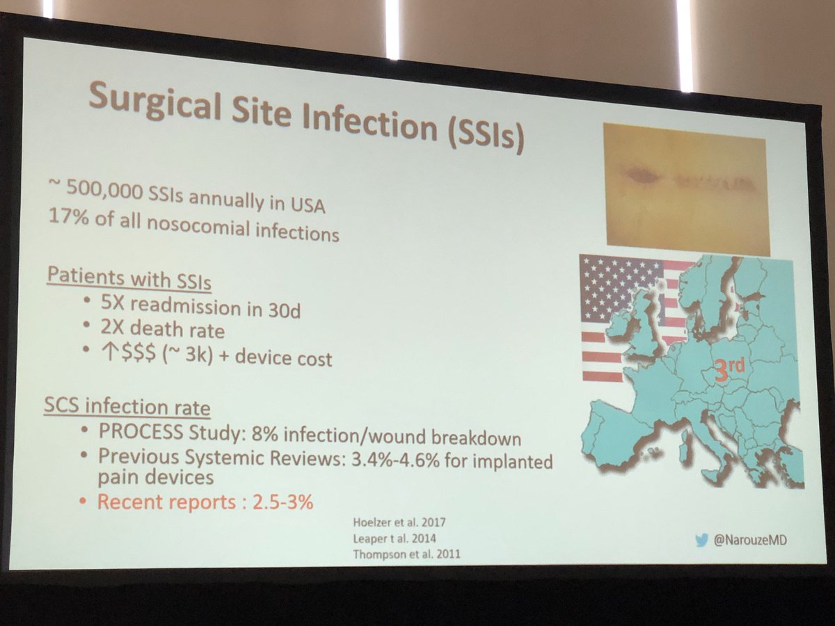 SMoeschlerMD's tweet photo. Mitigating the risk of surgical site infection: protocols and application. 
Led by @SNeumanMD, @NarouzeMD @AmerAcadPainMed #AAPM2020 https://t.co/XRhYBETzio