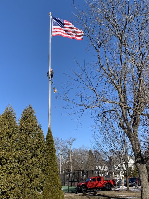 #Flags #Flagpole repair go hand in hand. Stay ahead of needing to go up top. #HardwareRigging #FlagpoleManagement https://t.co/JEyWF22nPE