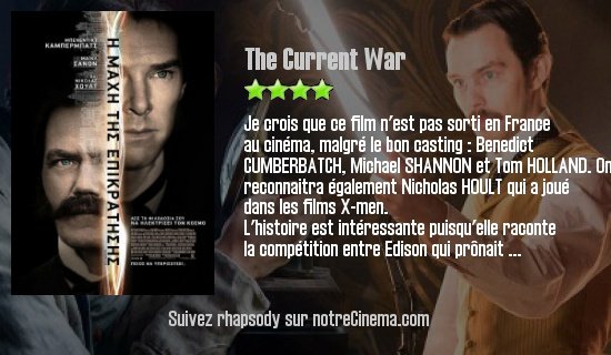 notrecinema's tweet photo. #Critique sur #currentWar

L'histoire est intéressante puisqu'elle raconte la compétition entre Edison qui prônait le courant continu d'un coté, et Westinghouse qui pronait le courant alternatif...
  https://t.co/WlAvVRpbZb https://t.co/iZxfPy8If5