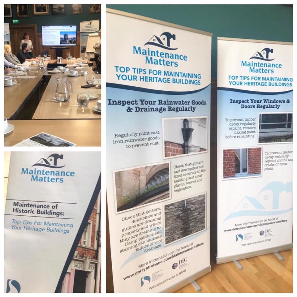 .@dcsdcouncil in partnership with @AdaptNHeritage hosted a two-day seminar in the Guildhall this week. A range of presentations and discussions highlighted the importance of regular maintenance of historic buildings and how to ensure their future conservation and re-use ⬇️