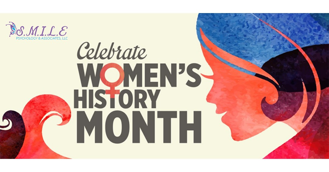 smilepsychology's tweet photo. Happy women history month!! Let's look back all the women who paved the way for us all of this month.  #SMILEPsychology #TherapyInColor #TheSapphireWoman #PowerTruthDestiny #DrEastSPEAKS #Hope #Peace #education #mentalhealth https://t.co/SOALmBEpBO