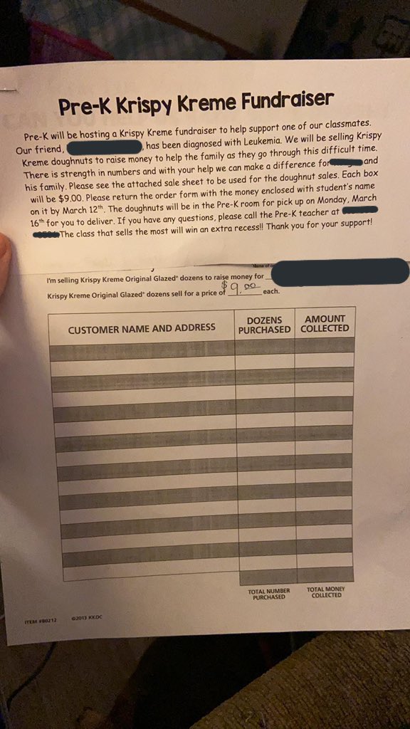 sodamom23's tweet photo. A little boy in my sons class has just found out he has leukemia. He is 3 years old. They are selling donuts 🍩 for $9 a dozen to help him &amp; his family. I can’t possibly deliver donuts to y’all, but if you want to donate, I’ll take your box of donuts to my local nursing home 💗 https://t.co/CEEr8JjDLM