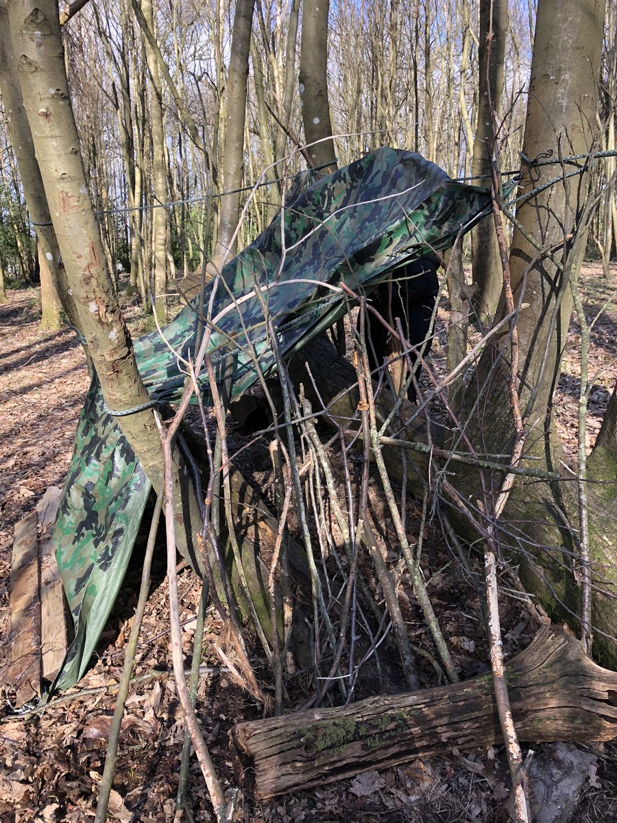 This afternoon the girls from <a href="/LeeNorthGuides/">1st Lee North Guides</a> have been abseiling and building shelters. Our shelter may not have been practical, but it looked good 🤣 Great to see all the good things that <a href="/Girlguiding/">Girlguiding</a> are doing