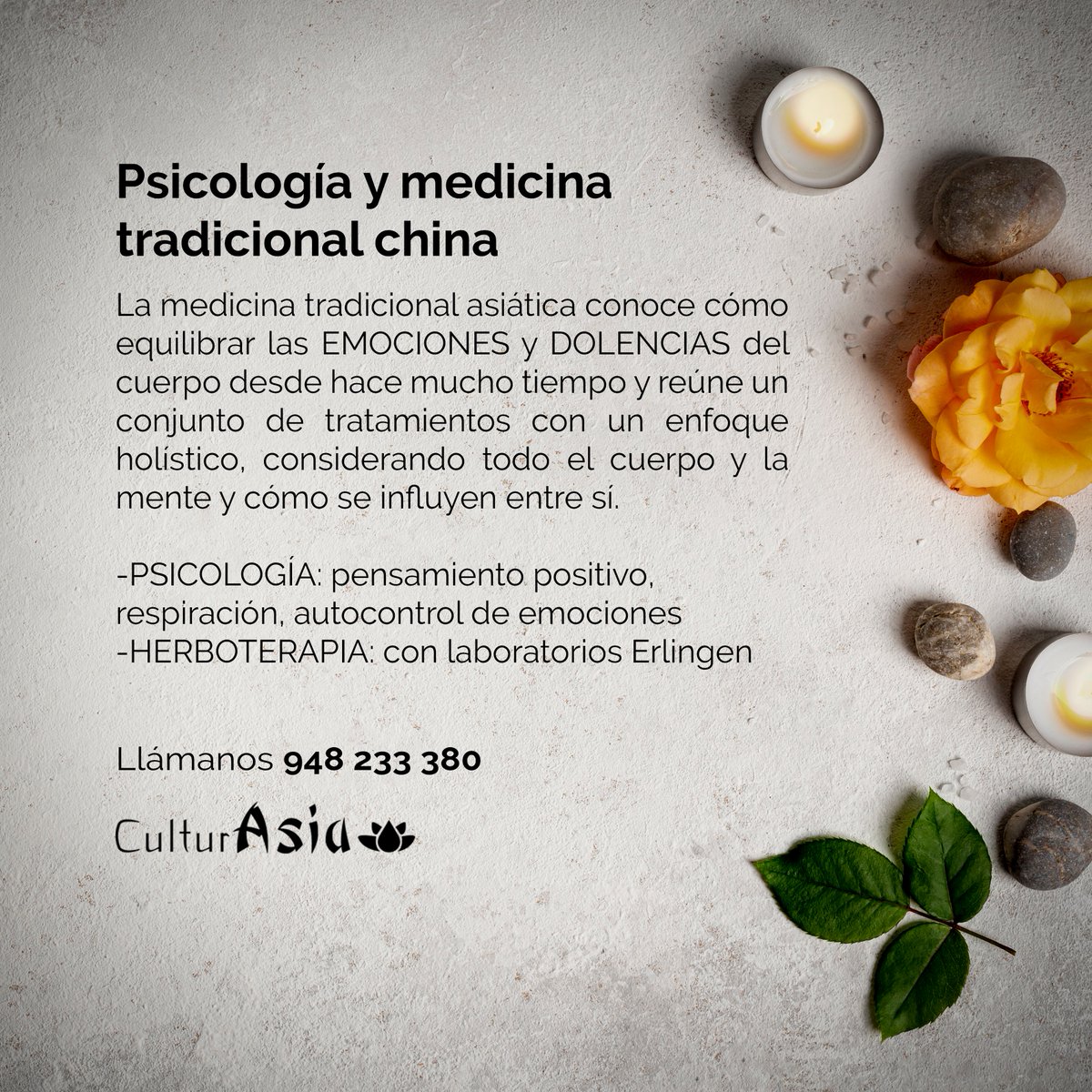 CulturAsia's tweet photo. Primera consulta gratuita. Pide tu cita en el 948 233 380. #psicologia #medicinachina #pensamientopositivo #herboterapia #respiracion #autocontrol https://t.co/APwRX2zVc8
