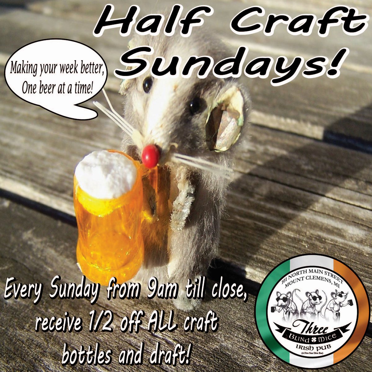 3BlindMicePub's tweet photo. Sunday Funday..! https://t.co/im4UeWY0PR