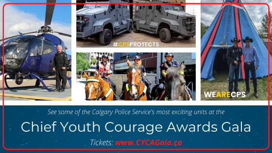 CycaGala's tweet photo. Have you ever wanted to learn more about the Calgary Police Service and the units that keep our city safe? This is your chance! 

Get your tickets to the #CYCAGala on April 29 to meet the units, ask questions and take pictures! Tickets are on sale NOW at https://t.co/mJfsrgkoqQ! https://t.co/OZEkQsUMIb