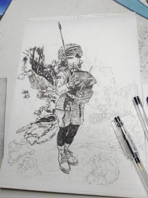 諸々原稿執筆中。最近は漫画、イラストの入稿は殆どネット経由。打合せもメールだからテレワークの最たるもの。以前は数ヵ月人とも会わず、久々に外出したら季節が変わってた時もあった。 