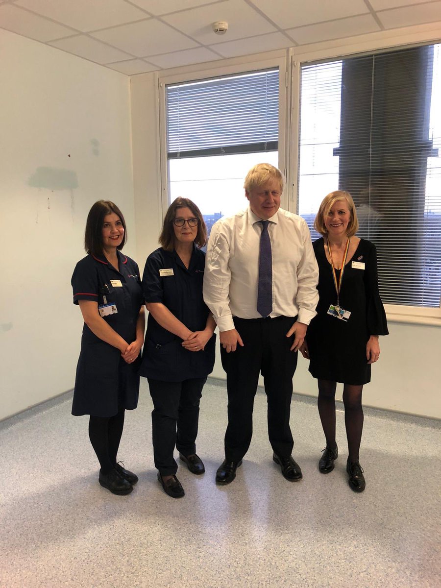 RoyalFreeNHS's tweet photo. We were delighted to welcome the Prime Minister @BorisJohnson to the Royal Free Hospital today to meet some of the staff caring for COVID-19 patients. Thank you @10DowningStreet https://t.co/SgLTuwLWkF