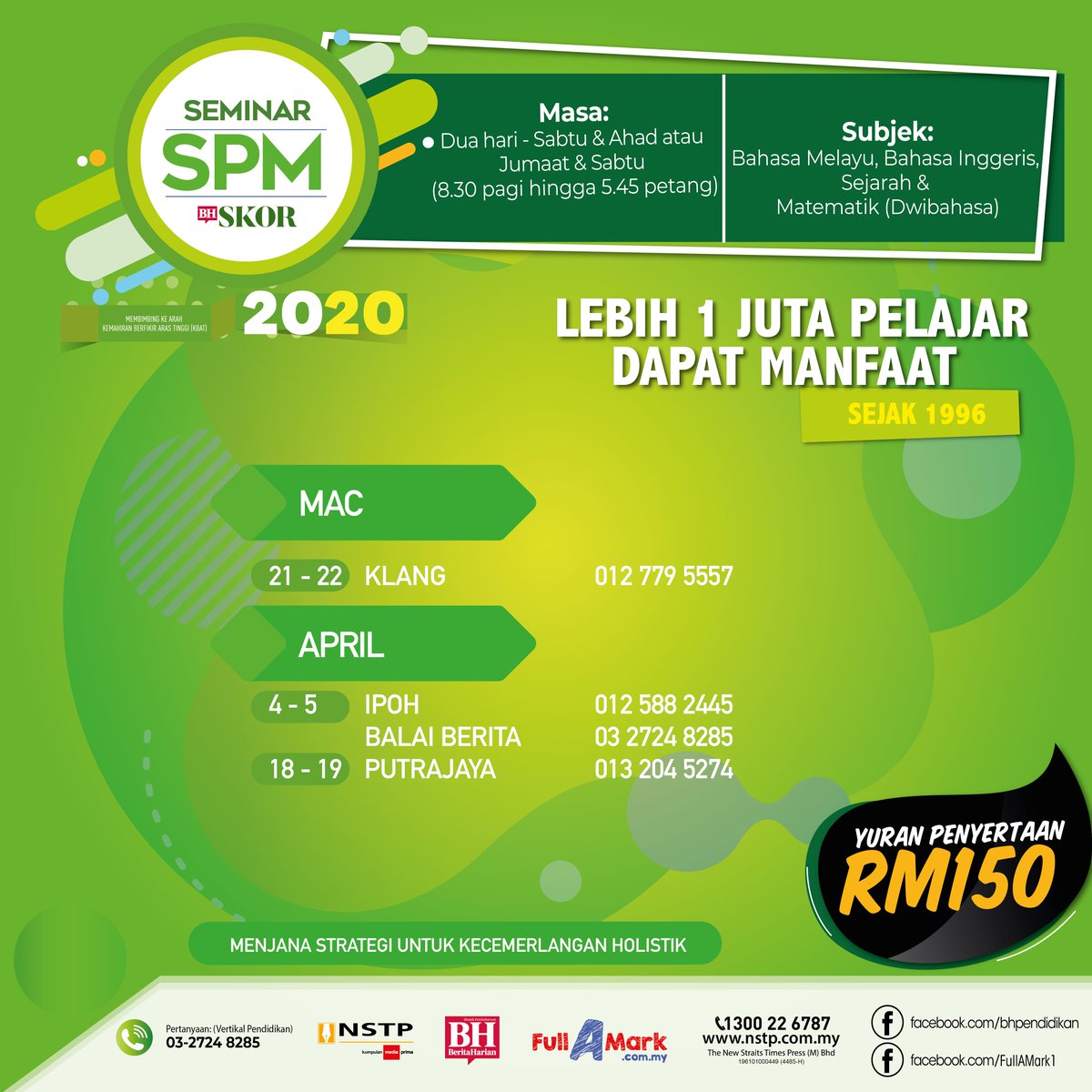 hmetromy's tweet photo. Mari sertai Seminar Bimbingan Peperiksaan UPSR BH Didik, PT3 BH Minda &amp; SPM BH Skor. Yuran hanya RM150. Jom daftar!

#seminarupsr #bhdidik #seminarpt3 #bhminda #seminarspm #bhskor #seminarpeperiksaan #beritaharian #harianmetro #nst #fullamark #nstp #upsr #pt3 #spm #ilmuuntuksemua https://t.co/THDjAxVobW