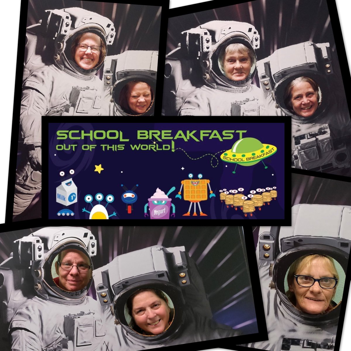 LisaRizzo9's tweet photo. Our #SchoolBreakfast crew is ready to promote #NSBW2020 and take breakfast #OutofThisWorld https://t.co/1c25URUhMf