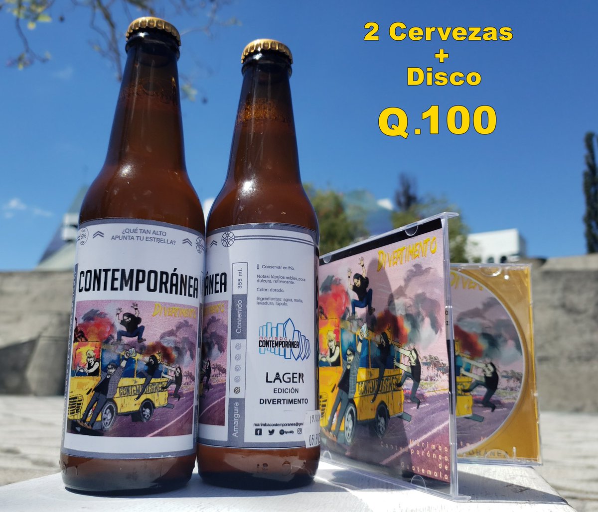ContemporaneaGT's tweet photo. La genial #CervezaXaman nos patrocinó una edición especial de su cerveza Lager con la portada de nuestro disco Divertimento!
Nos pueden mandar un mensaje directo para adquirirla!!
Ayúdennos a compartir #Rt
#MCDG #Contemporánea #Beer #Cerveza #CervezaArtesanal #Gt https://t.co/KxglhlqFjO