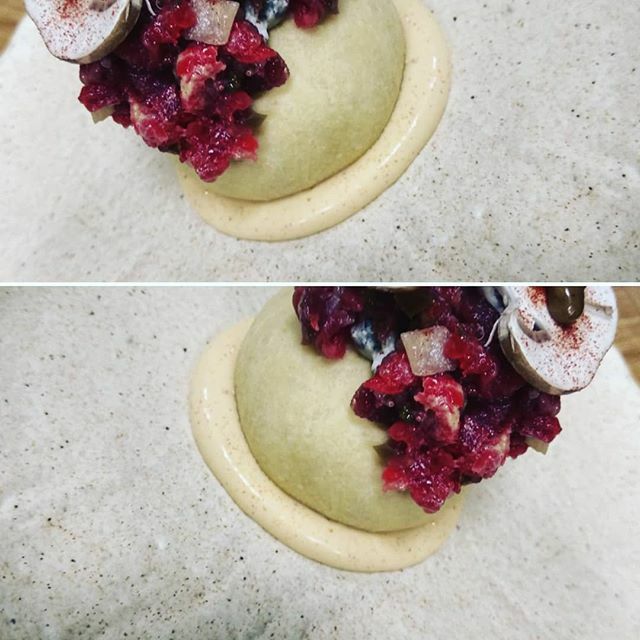 Brioche con tartar de lomo bajo y portobello con mahonesa de kimchi, @vacumcarnes @delaossa_alimentacion ift.tt/2uJ4VPn