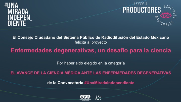 SprConsejo's tweet photo. Felicitamos al proyecto “Enfermedades degenerativas, un desafío para la ciencia”
ganador en la categoría EL AVANCE DE LA CIENCIA MÉDICA ANTE LAS ENFERMEDADES DEGENERATIVAS de la convocatoria #UnaMiradaIndependiente https://t.co/kRbxqqf6hi