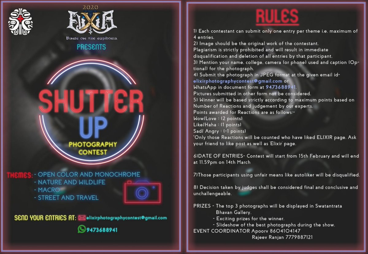 ImsElixir's tweet photo. #collegefest #annualfest #fest #elixir #bhu #ims #collegelife #imsbhu #varanasi #banaras #collegefestival #medicos #mbbs #medicalcollege #photo #competition #photography #shutterup #contest #onlinecontest #photographycontest #photographylovers https://t.co/BJEMPEFlqX