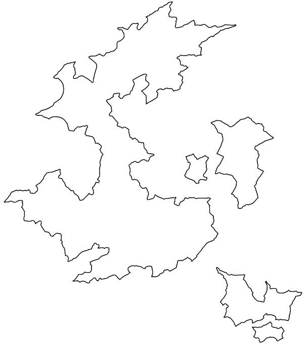 編集作業用の白地図 