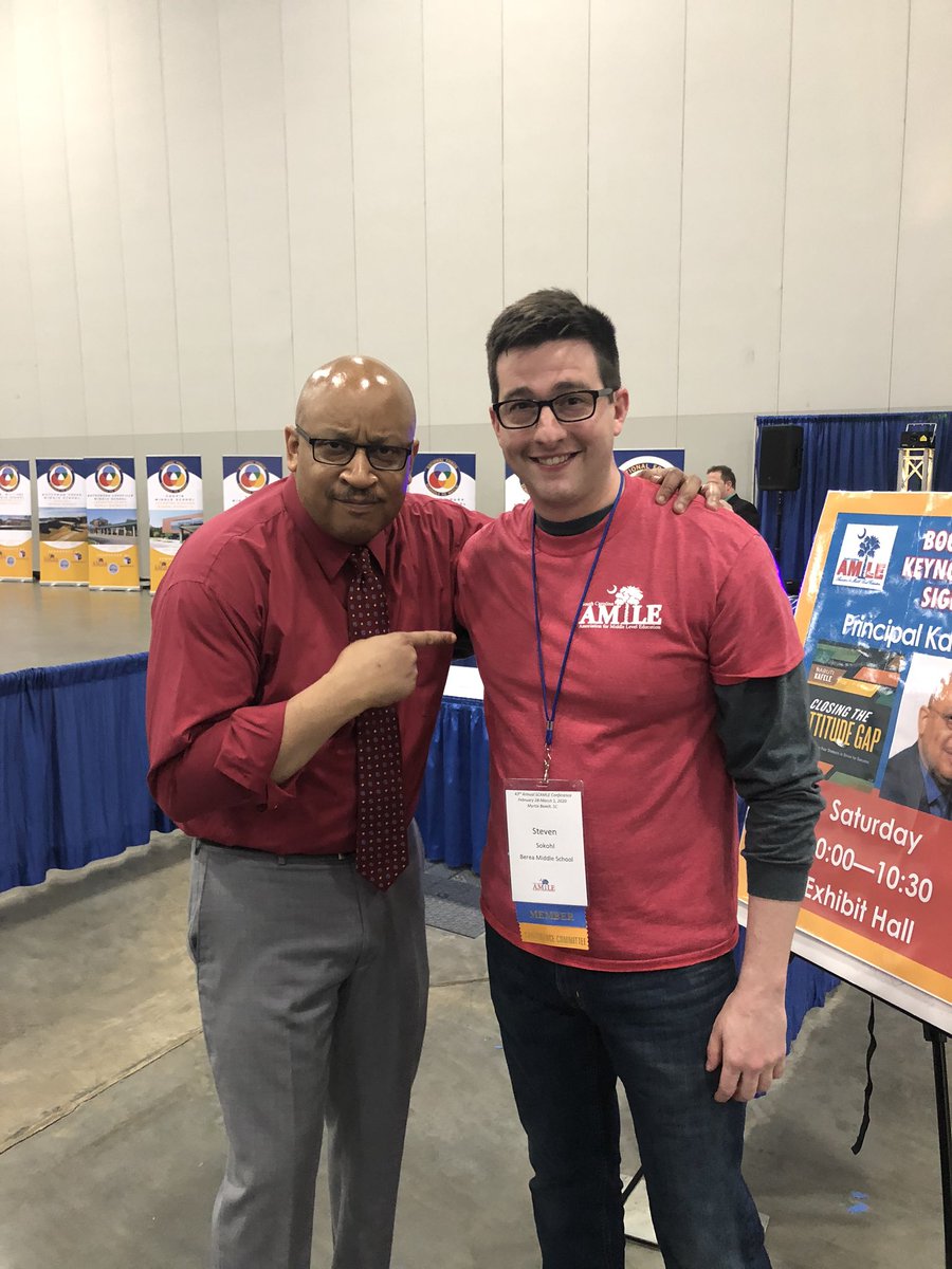 StevenSokohl's tweet image. What a fantastic @The_SCAMLE conference this weekend put on by some amazing #middlelevel educators across SC! Excited to see the fruits of everyone’s effort throughout our great state! Until next year, everyone! #scamle2020 #TeachSC #loveSCschools