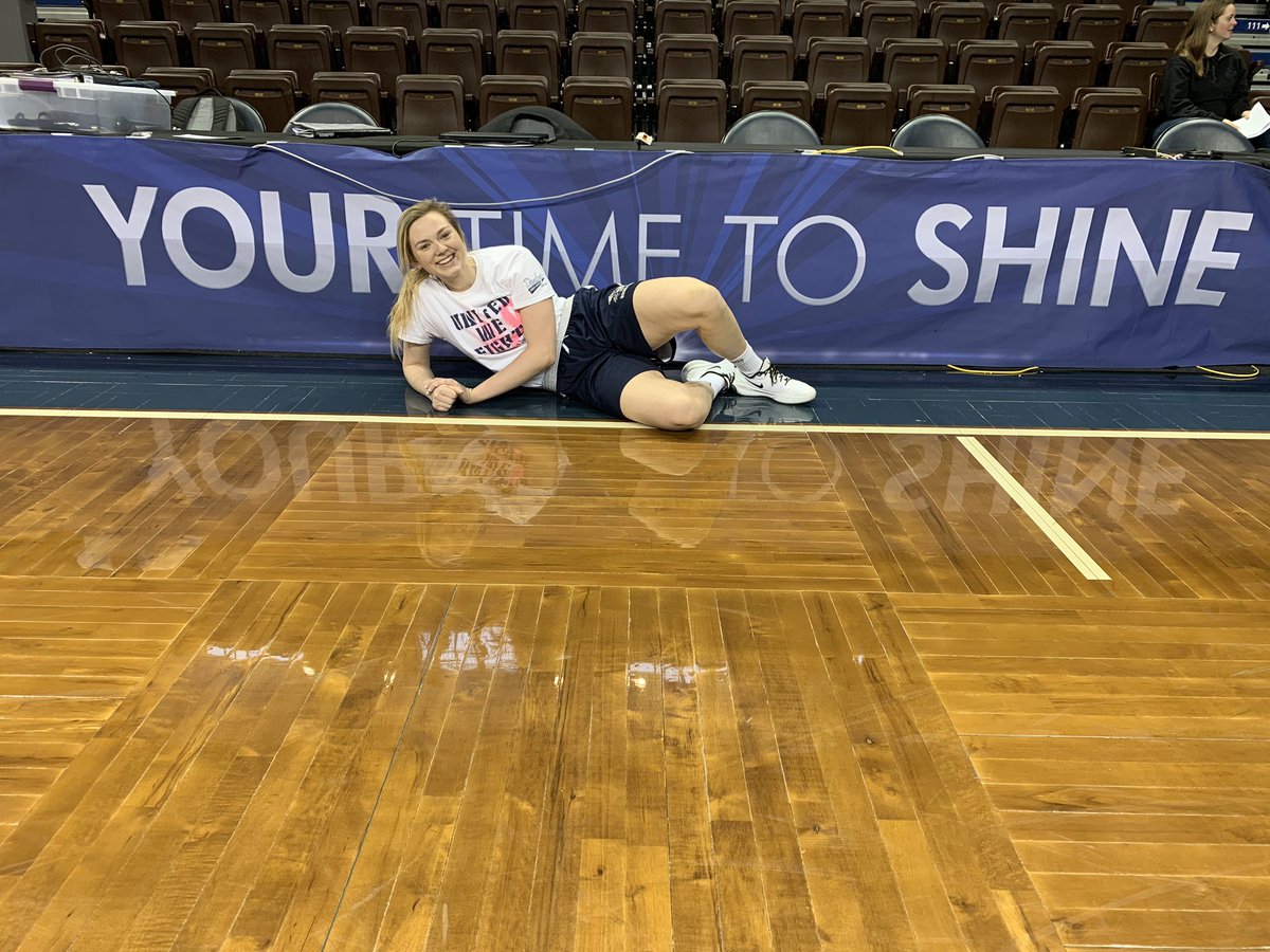 AugieWBB's tweet photo. GAMEDAY! No need to get up early, instead stay up late! Tip off at 8 pm at the Pentagon. As the NSIC always says, “Your time to shine!” And our half court maker is ready to shine @hannahmitby #TogetherAsOne https://t.co/vQjHjvfoSe