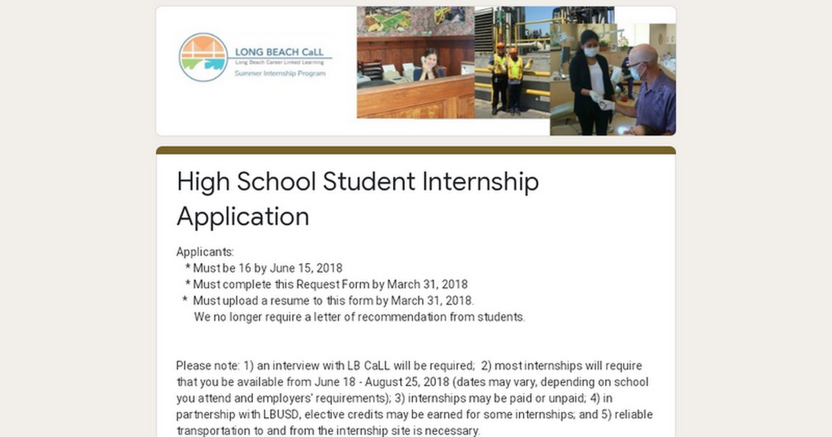 WE ARE LIVE!!! Submit your application for our summer '20 internship program😄 😎 @LBSchools #HSInterns #LBUSD #SummerInternships buff.ly/2I0iYDh