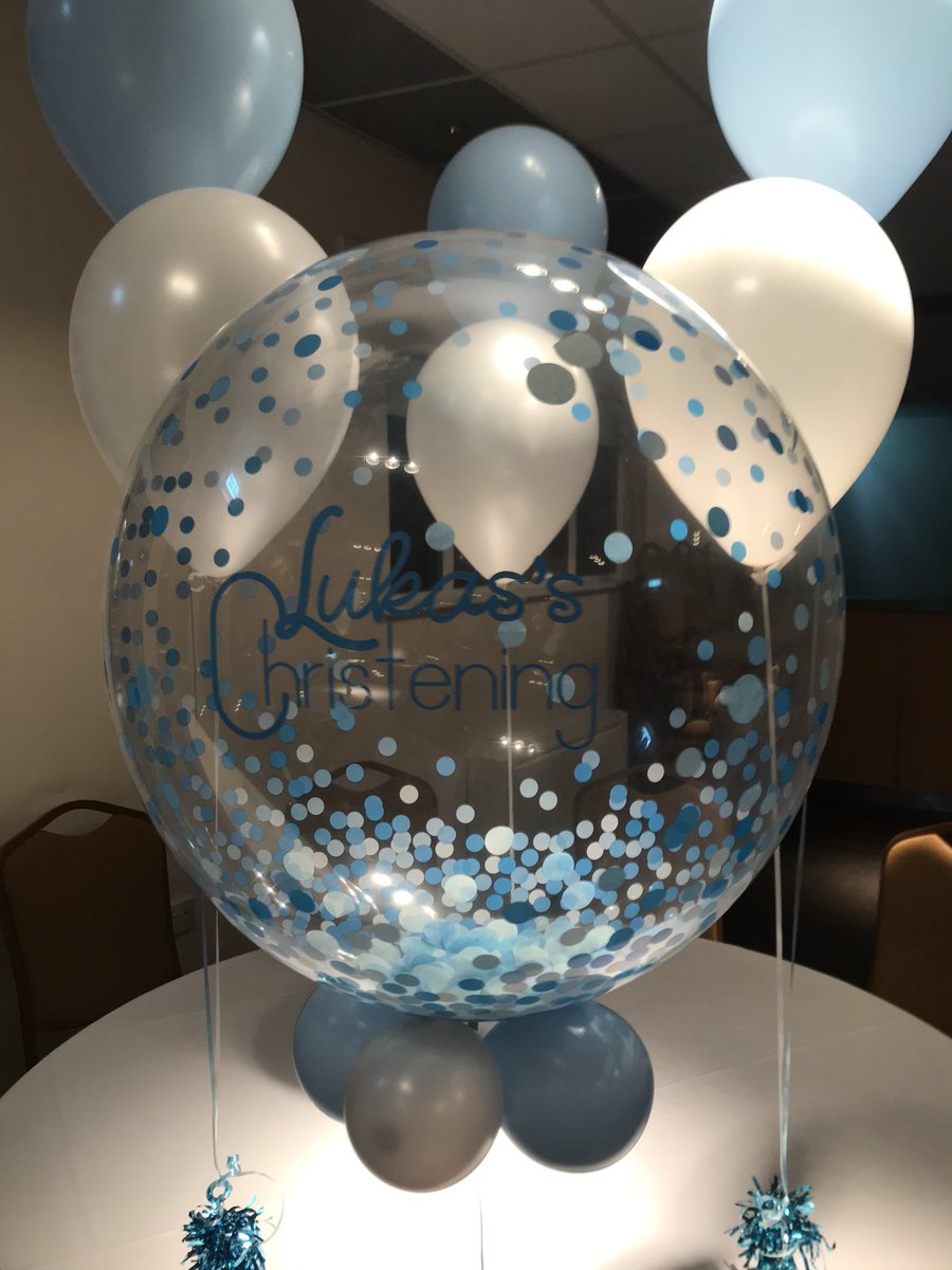 VeryParties's tweet photo. Blue christening balloons today for Lucas 🎈#christeningballoons #personalisedballoons #blueballoons #bubbleballoons #veryimportantparties #consett #northeast https://t.co/bLsNtZaqiz