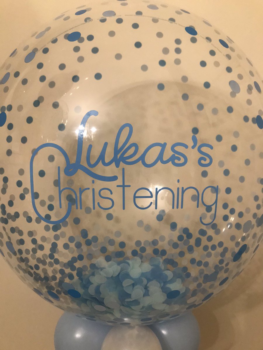 VeryParties's tweet photo. Blue christening balloons today for Lucas 🎈#christeningballoons #personalisedballoons #blueballoons #bubbleballoons #veryimportantparties #consett #northeast https://t.co/bLsNtZaqiz