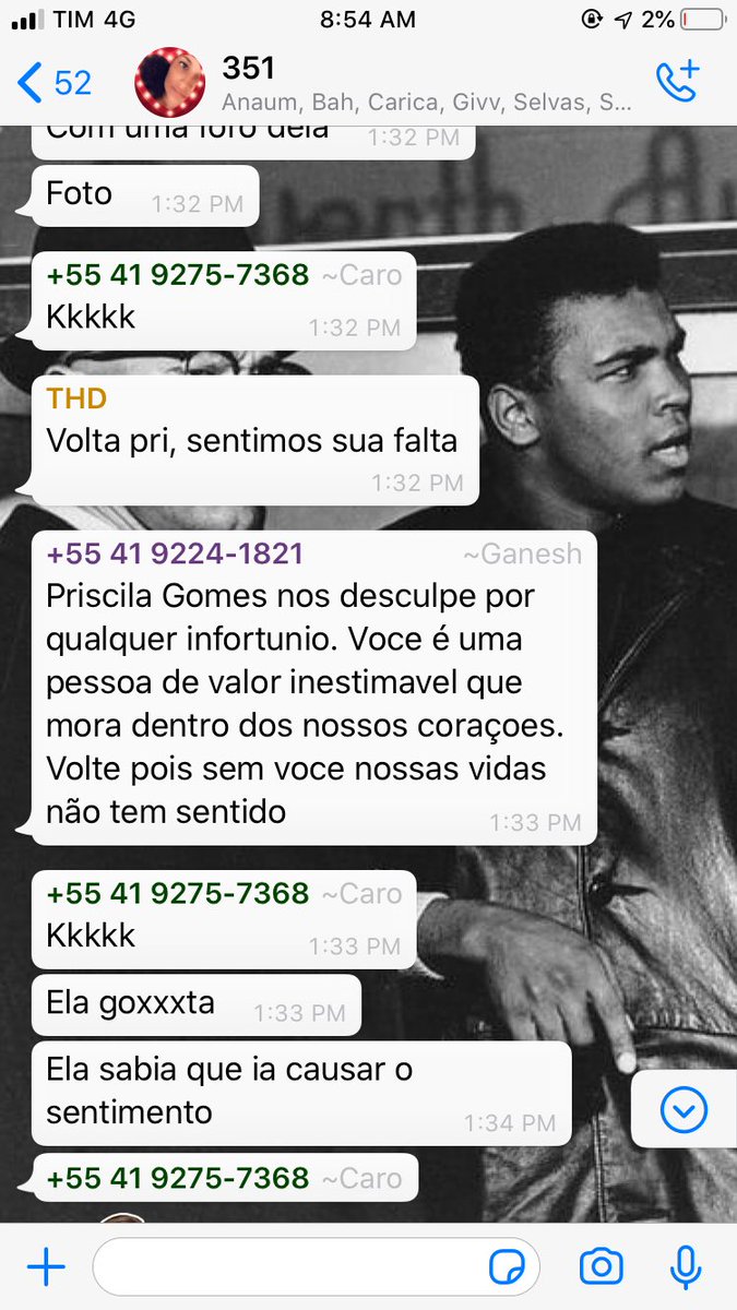 mhc041's tweet photo. Pri saiu do grupo da firma e a galera tá entrando em colapso por causa disso.
#voltapri https://t.co/ilEgStqT4P