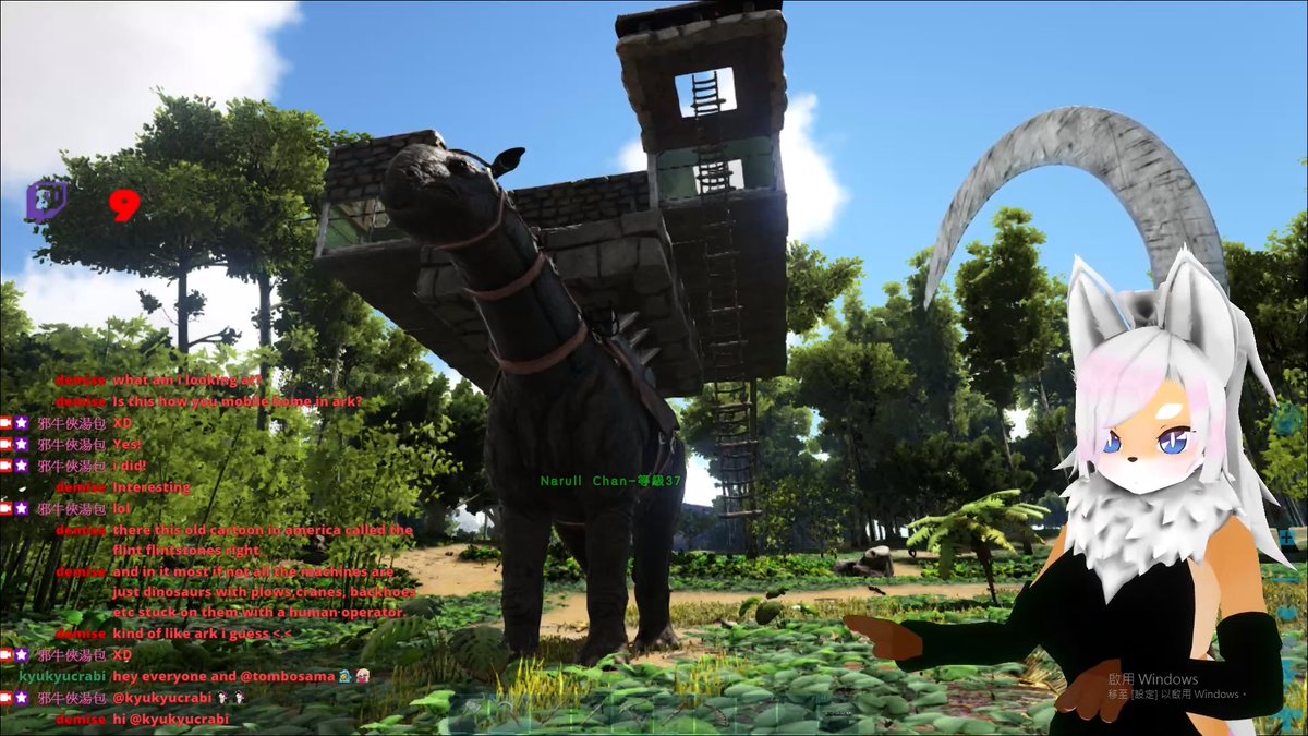 Tombosama على تويتر Ark Moving Castle First One Narull Chan 方舟第一個移動基地移動式採集資源據點夜間還可照明xd 這樣的蓋法還可以讓閒在裡面的人欣賞風景