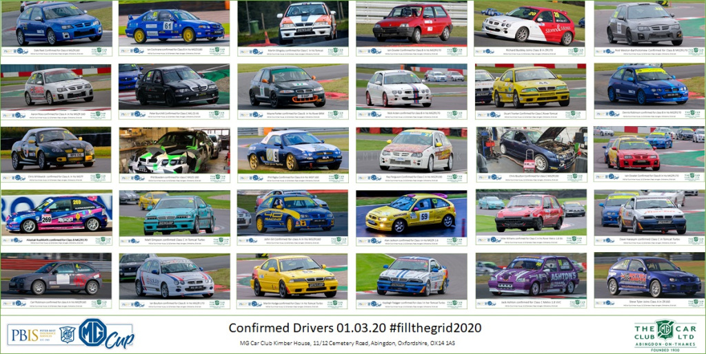 MGRoverCup's tweet photo. MG Cup 2020 #fillthegrid https://t.co/P85dGDTRuq https://t.co/YtMgSNOiW4
