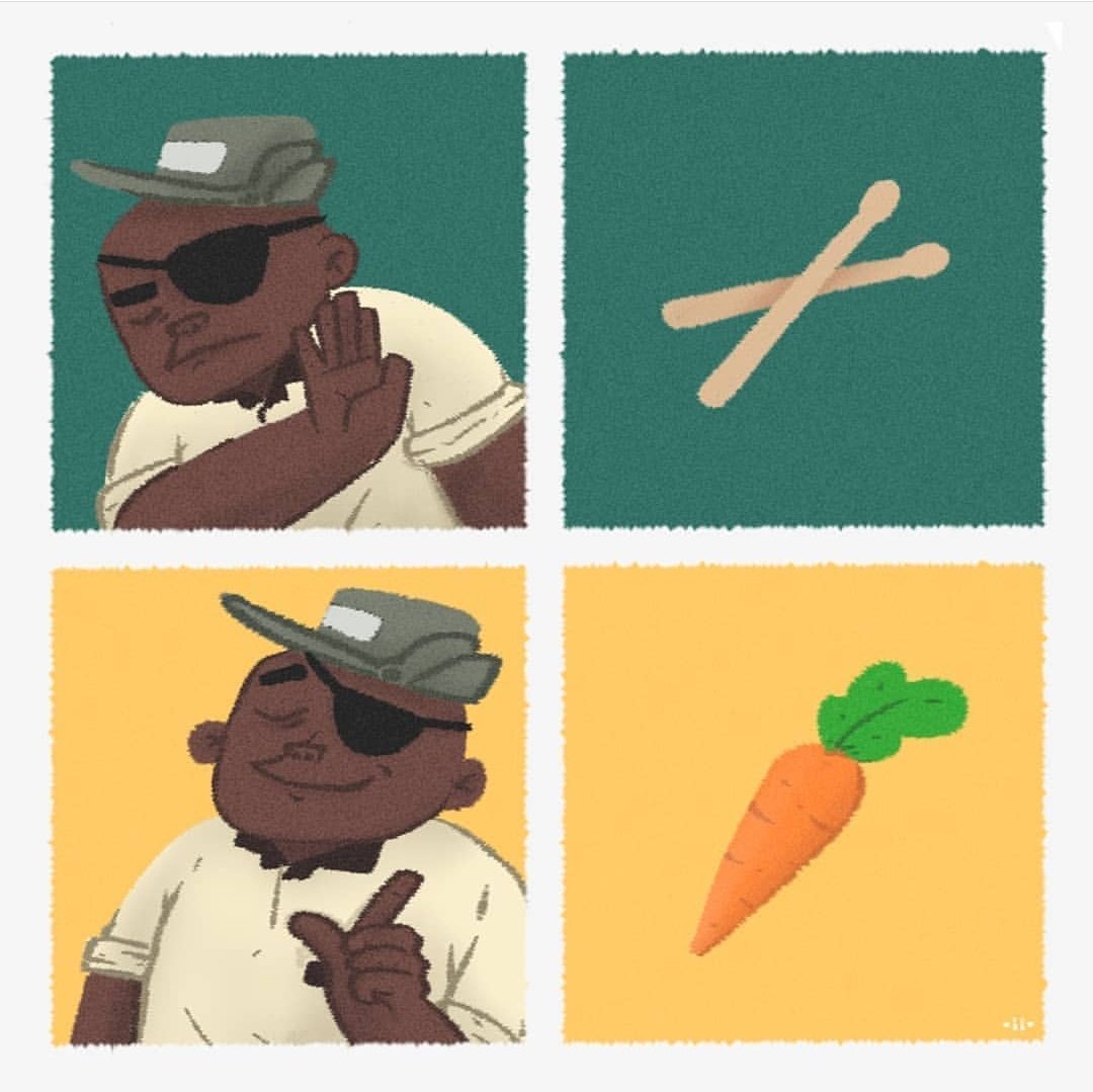 gorillaz_br's tweet image. Hahahaha 🥁 x 🥕🥕 😍😍
Via @gorillaz_club 
Art IG - from dblstc
#Gorillaz #Russel #Cenouras #Drum #Desole #SongMachine