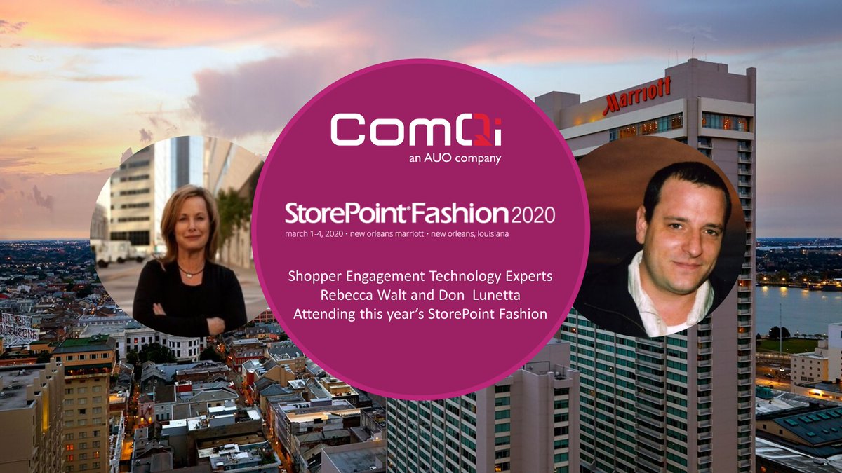 ComQi Inc. (@comqi) on Twitter photo Are you attending <a href="/SPFashionEvent/">StorePoint Fashion</a>? If so, meet up with Rebecca Walt and Don Lunetta from ComQi. They have a wealth of experience in how to enhance your in-store shopper experience. #ComQi #DigitalSignage #RetailTech #StorePointFashion #spfashion20 Are you attending <a href="/SPFashionEvent/">StorePoint Fashion</a>? If so, meet up with Rebecca Walt and Don Lunetta from ComQi. They have a wealth of experience in how to enhance your in-store shopper experience. #ComQi #DigitalSignage #RetailTech #StorePointFashion #spfashion20