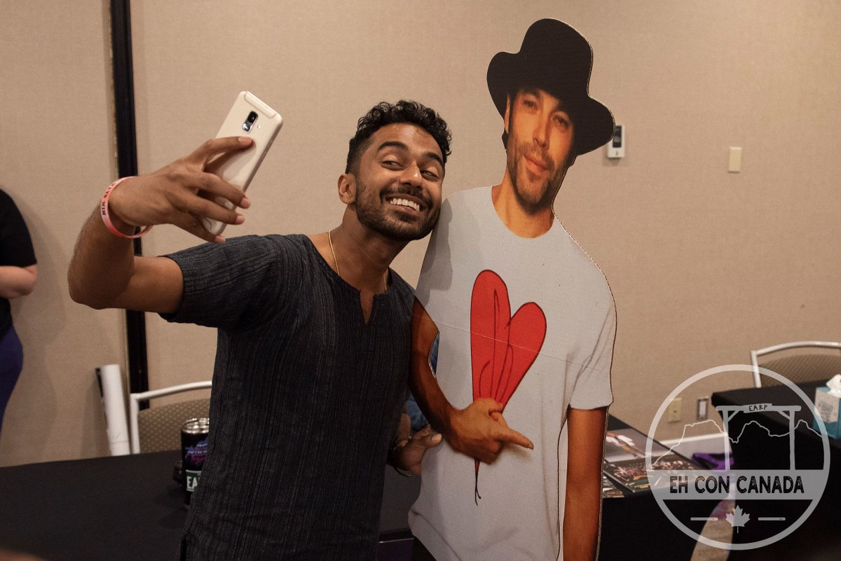 EHConCanada's tweet photo. Sending all the best birthday wishes to the amazing human,  @VarunSaranga ! We always have fun when he joins us and cannot wait to see you again at #EHCon2020! And we are super happy to finally see you with the real Tim! Even though we had fun with cardboard Tim too.

📸 Leona https://t.co/eH9b6hfd6O