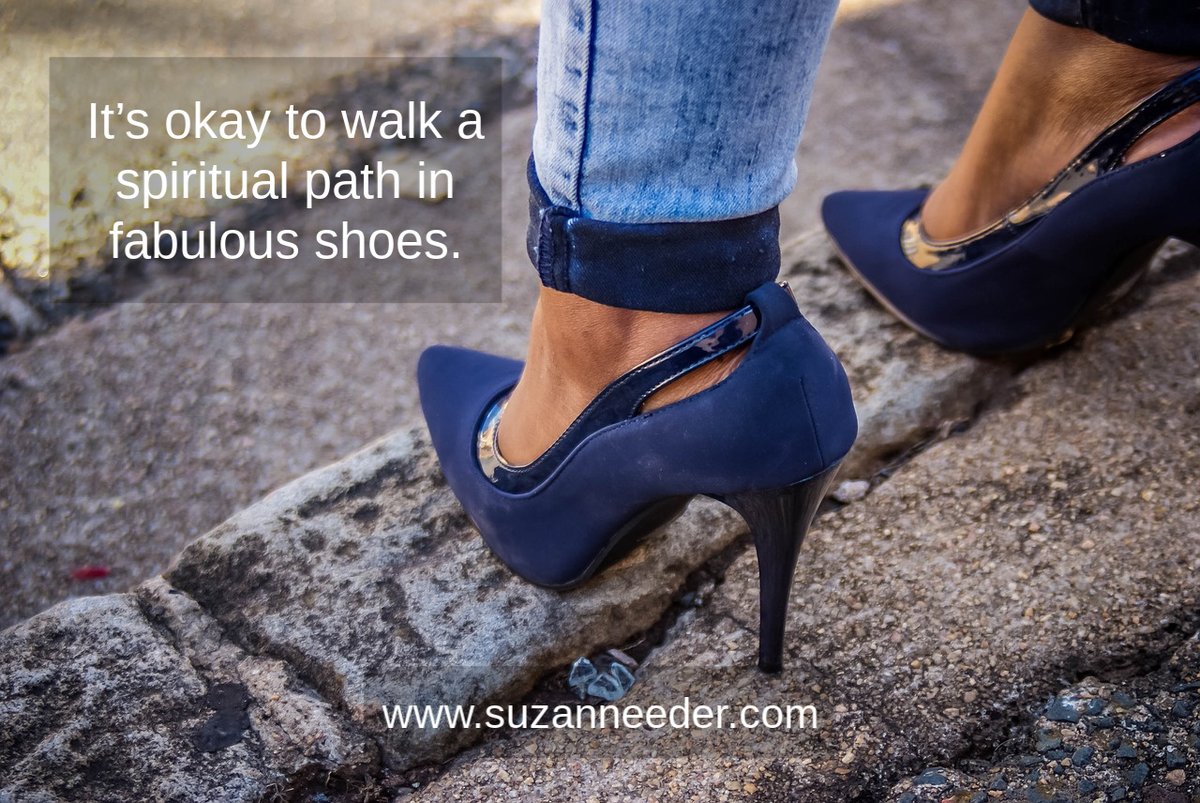SuzanneEder's tweet photo. It’s okay to walk a spiritual path in fabulous shoes. #selflove https://t.co/8aZQUo9qaa https://t.co/xrzCdLfqqi