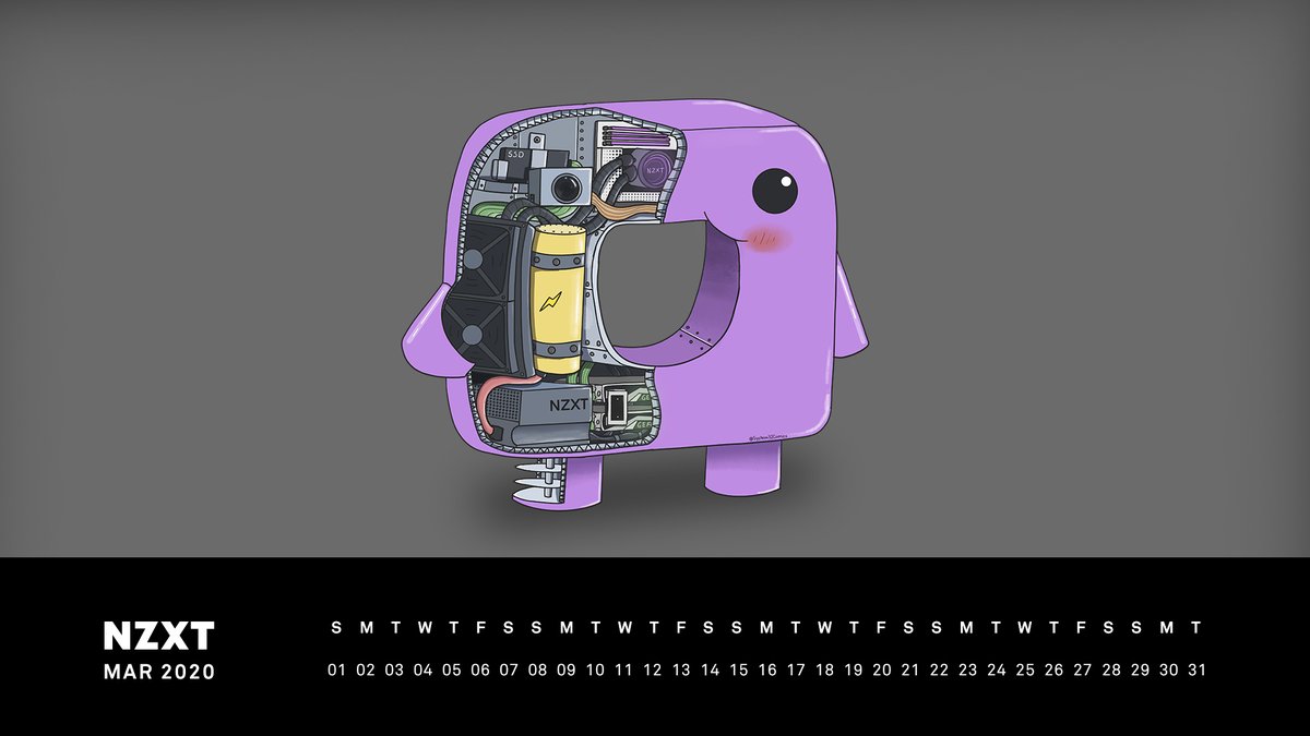 NZXT's tweet photo. Happy March!
Pucci is feeling a little...different today, but you can make him feel better by retweeting and showing us a picture of your setup using this wallpaper for a chance to win a prize! π
Thanks to @System32Comics for helping us create this month's calendar! https://t.co/F6FsLuMdBH