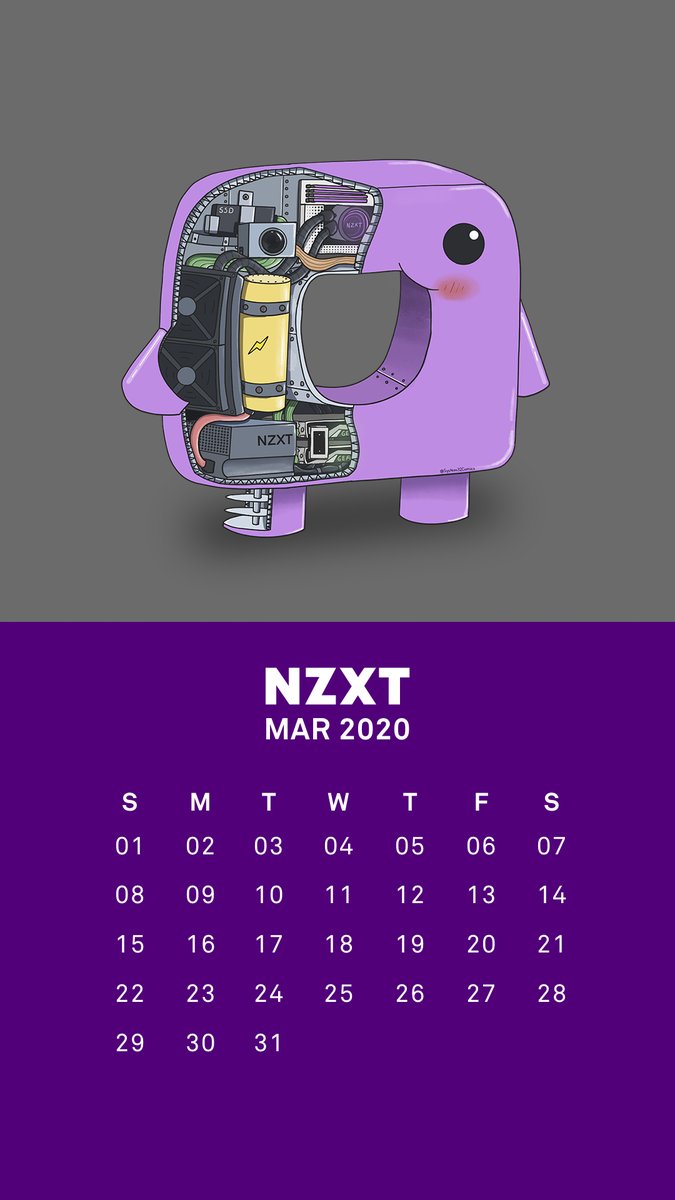 NZXT's tweet photo. Happy March!
Pucci is feeling a little...different today, but you can make him feel better by retweeting and showing us a picture of your setup using this wallpaper for a chance to win a prize! π
Thanks to @System32Comics for helping us create this month's calendar! https://t.co/F6FsLuMdBH