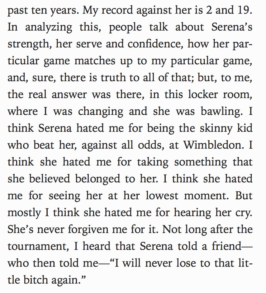 Sharapova also revealed a moment in the locker room that she witnessed after the Wimbledon final.