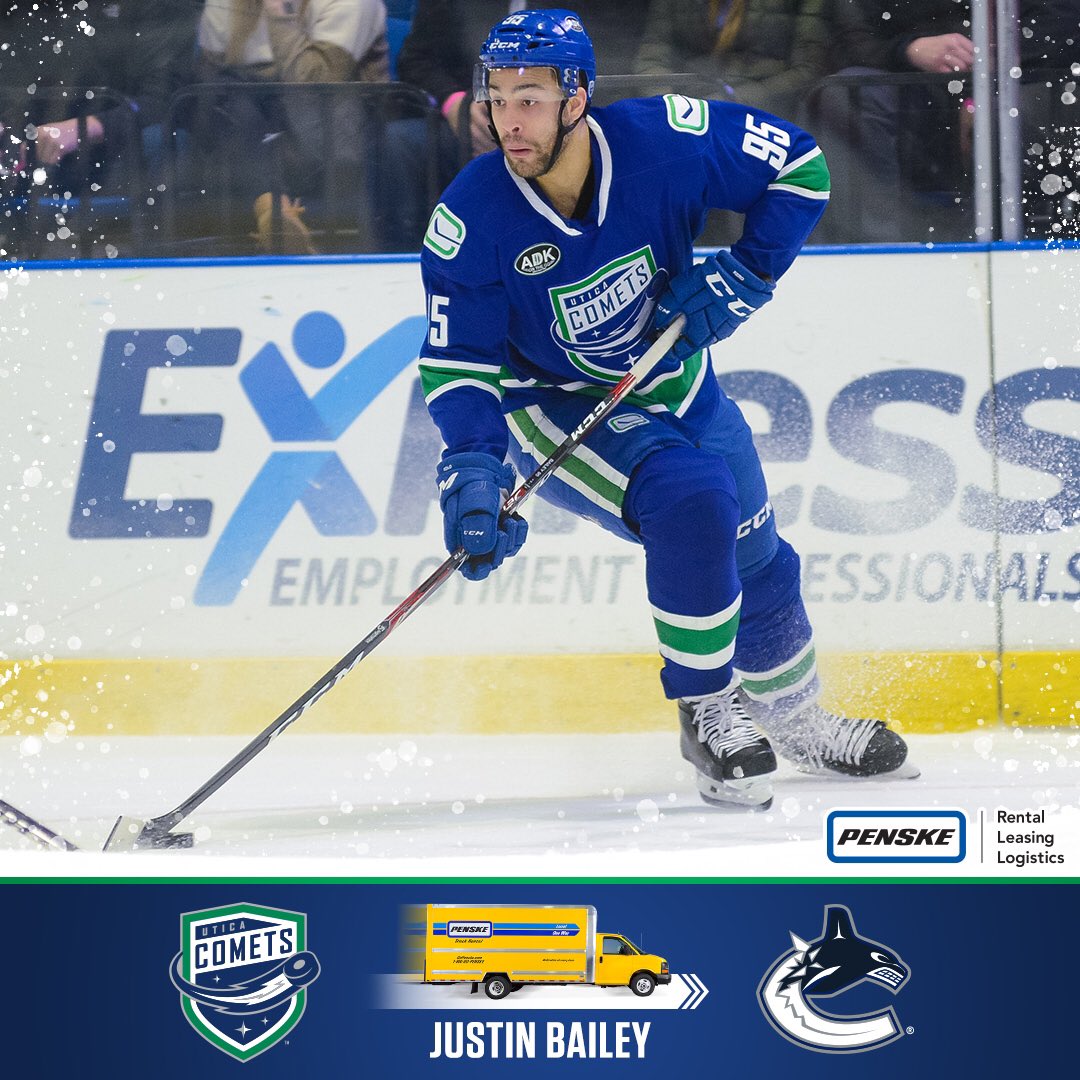 UticaComets's tweet photo. .@PenskeMoving On the Move: The @Canucks have recalled @JustinBailey95 on an emergency basis. https://t.co/Sw2nyAfqLv