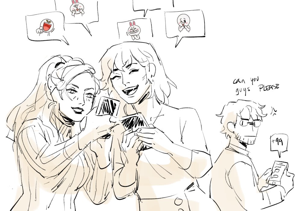 gonna make this my postgame art thread so
angie meets runa and they instantly click. spamming val line stickers for hours