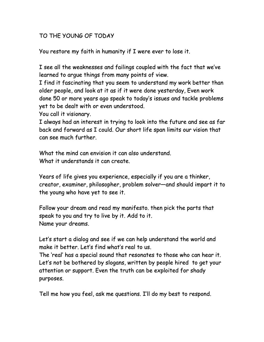 TheShedNY's tweet photo. Agnes Denes has been so moved by the outpouring of positive responses she's received about her retrospective, "Absolutes and Intermediates", at The Shed. She's asked us to share a letter to all of you to express her appreciation. Read the letter in the below screenshots. https://t.co/KAXn5BW8Ga