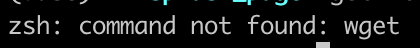 zsh: command not found: wget