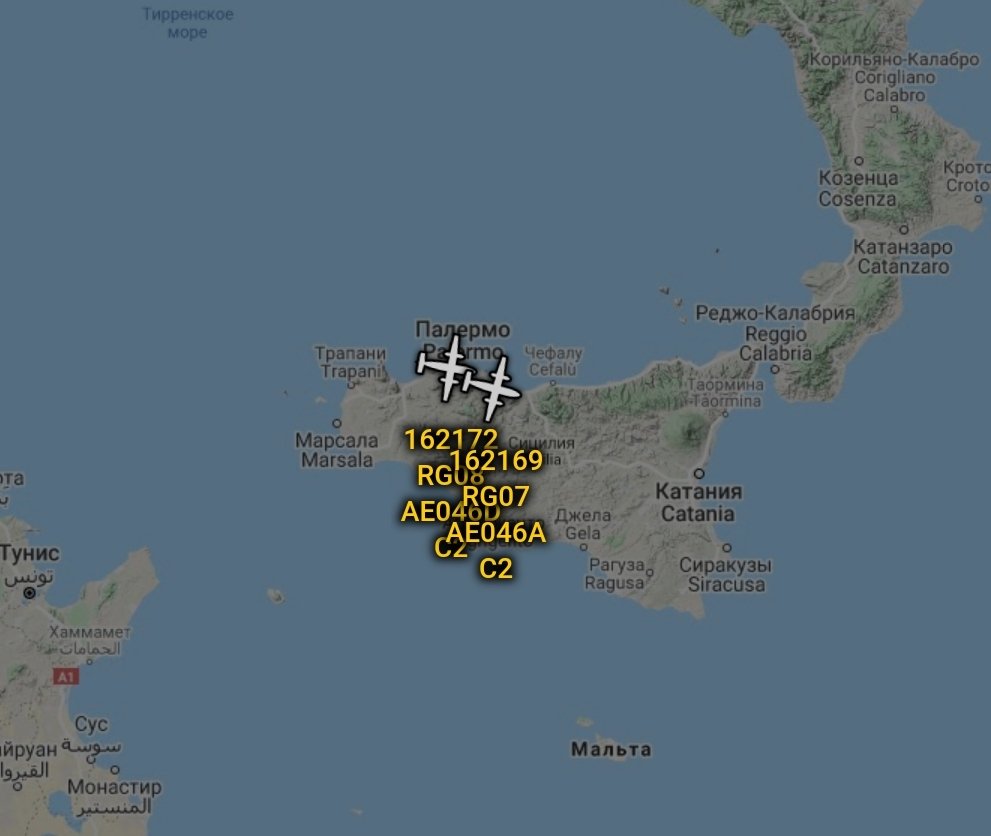 is_keelu's tweet photo. U.S Navy
Grumman C-2A Greyhound 

#RG07 162169 #AE046A

#RG08 162172 #AE046D

Both spotted over #Sicily https://t.co/G9llKLKSSL