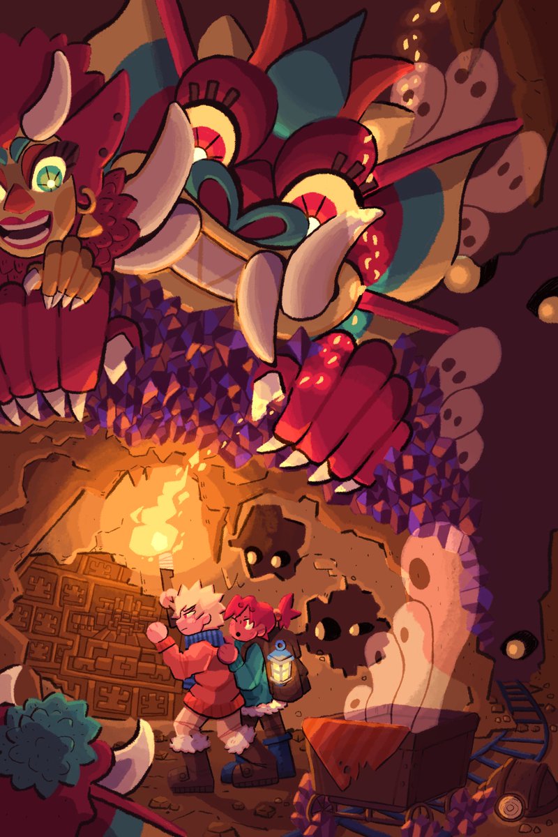 Roker_Flower's tweet photo. It's finally march for me! :D So I can share with you all my illustrations for @KrbkZine !!! It was  DELIGHT to work with such an amount of wonderful artist and writers! My first illustration is about Bolivian folklore monsters! 1/2  #BNHA #digitalart #fanart #procreate https://t.co/GXdWZe1y5k