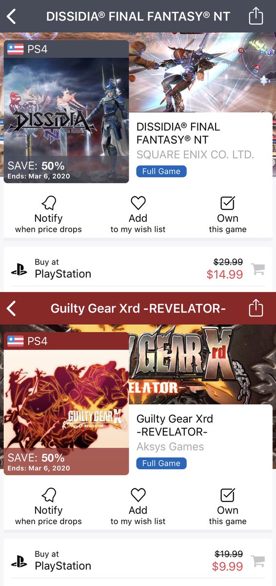 irlRYU's tweet photo. Shock’s Report on PSN-Sales 
[1st-half March Edition] #FGCdeals

• #SFV: 7.99🔚3/6-60%off
• #GGrev2: 11.99🔚3/6-70%off
• #CvS2[PS3]: $1.99🔚3/6-80%off
• #HDremix[PS3]: $1.99🔚3/6-80%off
• #DissidiaNT: $14.99🔚3/6-50%off
• #DarkstalkersResurrection[PS3]: $2.99🔚3/6-80%off https://t.co/Ue0ZaEn1xf