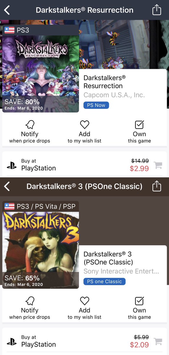irlRYU's tweet photo. Shock’s Report on PSN-Sales 
[1st-half March Edition] #FGCdeals

• #SFV: 7.99🔚3/6-60%off
• #GGrev2: 11.99🔚3/6-70%off
• #CvS2[PS3]: $1.99🔚3/6-80%off
• #HDremix[PS3]: $1.99🔚3/6-80%off
• #DissidiaNT: $14.99🔚3/6-50%off
• #DarkstalkersResurrection[PS3]: $2.99🔚3/6-80%off https://t.co/Ue0ZaEn1xf