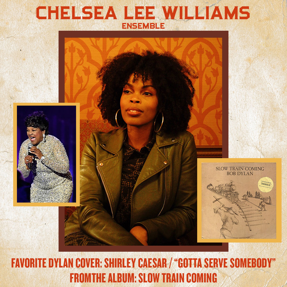 Today we're counting down by highlighting Shirley Caesar-"I remember being in the back seat of my mom’s Volvo and she would always play Shirley Caesar’s Gotta Serve Somebody I didn’t know Dylan wrote it at the time, but it was always a part of my childhood."-Chelsea Lee Williams
