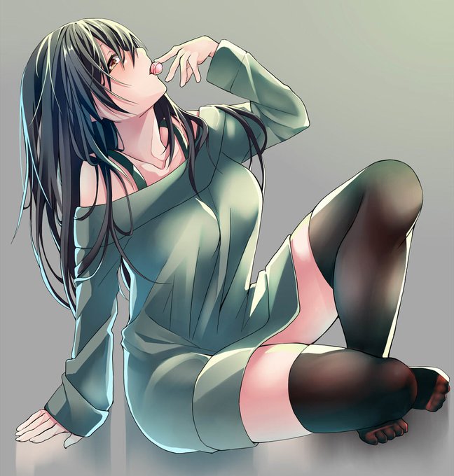 肩だしニットのtwitterイラスト検索結果