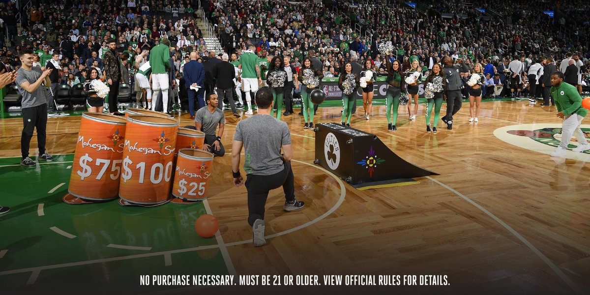 This could be YOU. RT to enter to win 2 tickets and play <a href="/MoheganSun/">Mohegan Sun ☀️</a> Super Skee Ball on the parquet Tuesday night! Official rules: on.nba.com/2Tb547r