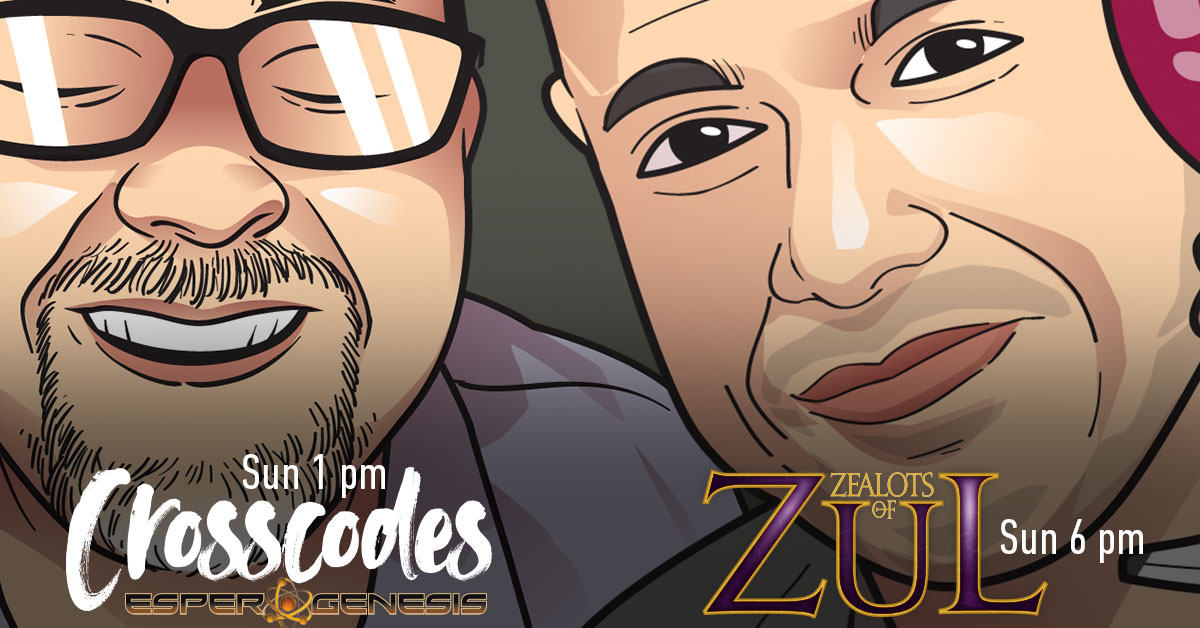 ZealZaddy's tweet photo. Sunday Streams start in 30m! 🎲❤
• Crosscodes @ 1 PM (#SciFi #DnD EsperGenesis)
• Zealots of Zul @ 6 PM (DnD5e)
https://t.co/Rkjg4LWqd9

#RPG #TabletopRPG #Tabletop #TTRPG #roleplaying #dungeonsanddragons #Crosscodes #dice #ZealotsofZul #SmallStreamers #Roleplaying #Tabletop https://t.co/5SBEX9wqWm