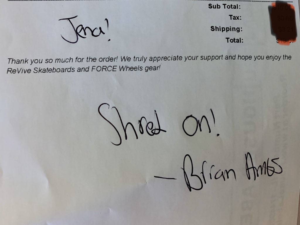 JenaWells00's tweet photo. Thank you @reviveboards. One very happy boy that just turned 10 years old! And thanks to @brianambs for the personal note! When can we meet you all? Ashton loves your YouTube channels! @AndySchrock https://t.co/RZjnje1bV8