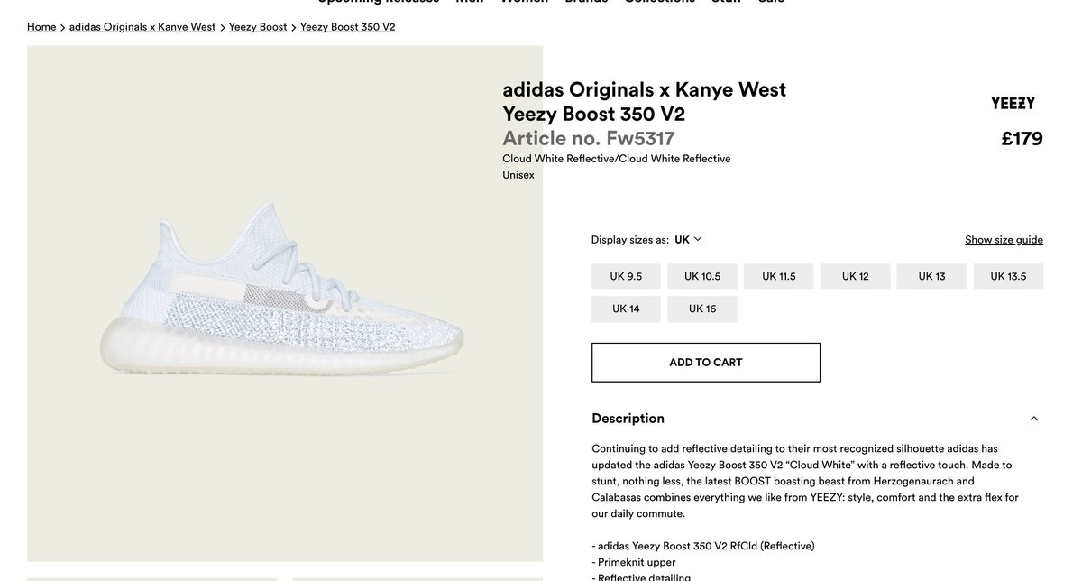 sns yeezy reflective